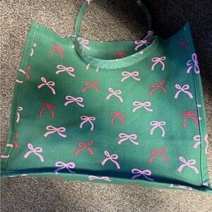 Large PINK BOWS tote